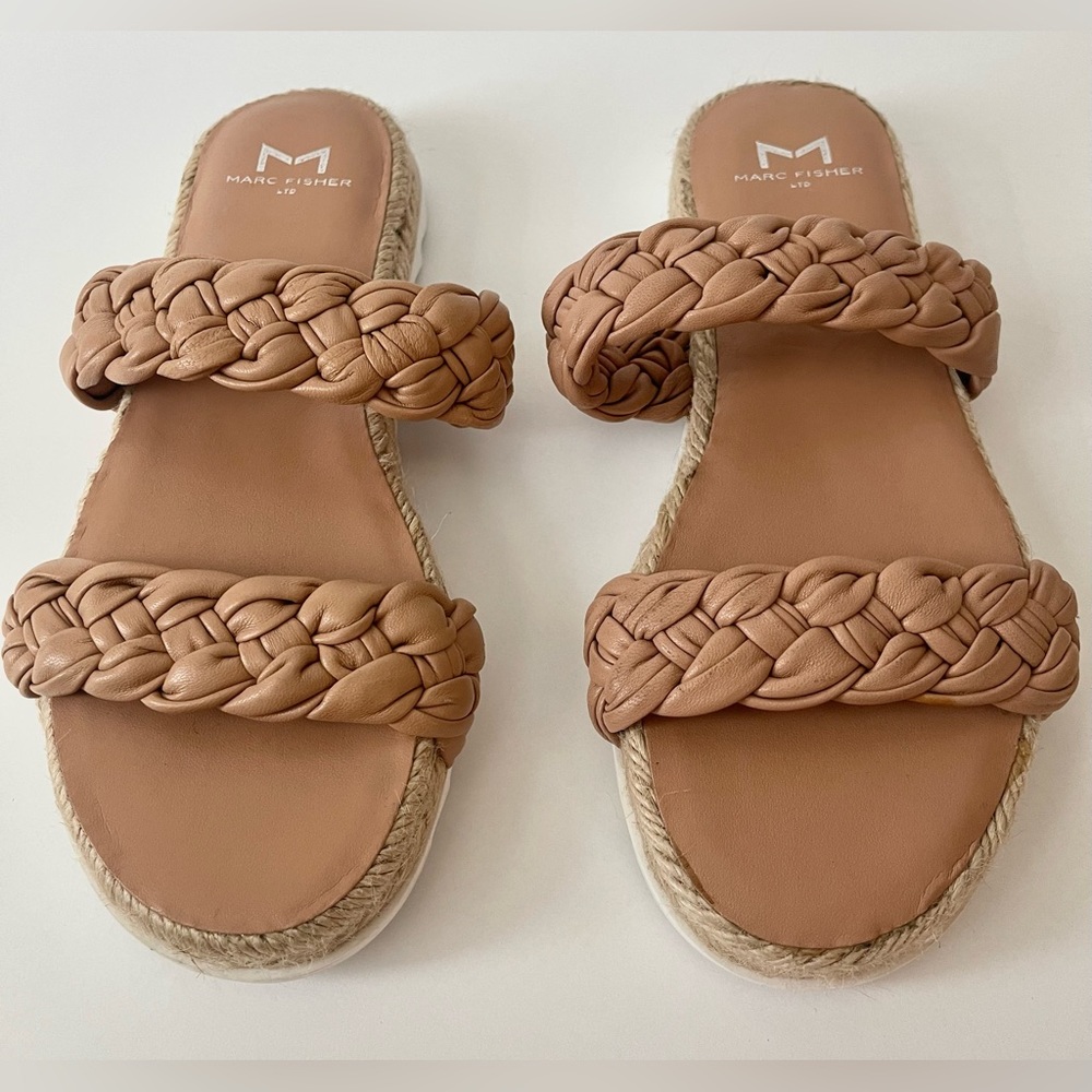 Marc Fisher Jaimee Espadrille Slide Sandal 5m - image 4